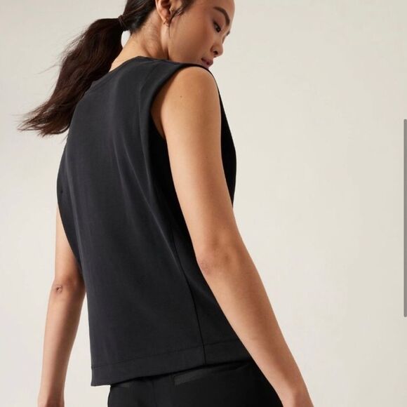 Athleta Seasoft Tank Sweatshirt Black - Picture 8 of 8